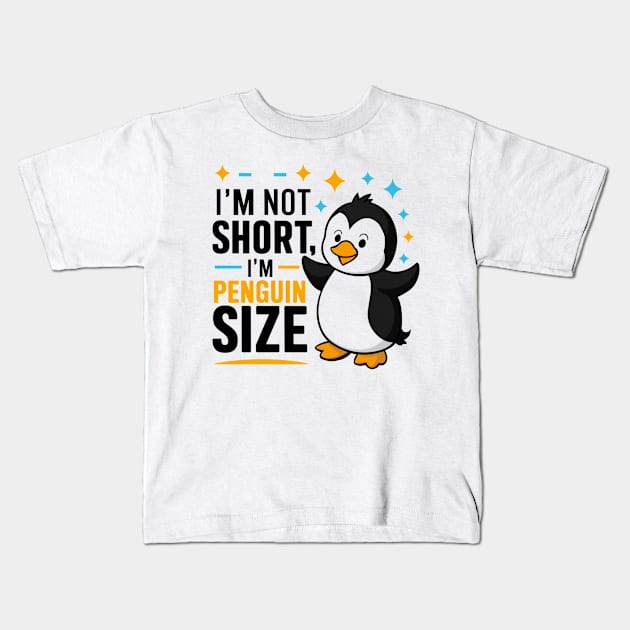 Stand Tall, Penguin Style: Embrace Your Height Kids T-Shirt by twitaadesign